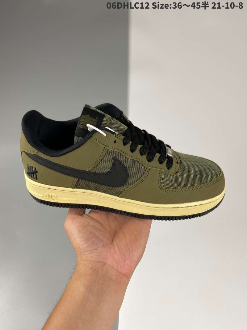 olive green low top air force ones