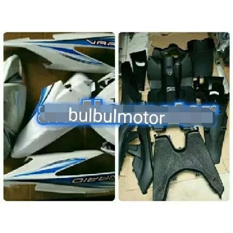 Jual Cover body ful set halus dan kasar vario 110 karbu lama warna putih di Seller Bulbulstore