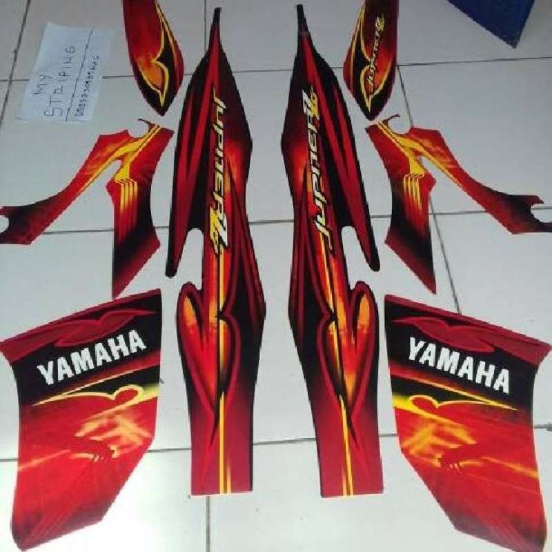 Jual Stiker Jupiter Z burhan 2008/2009 merah hitam di Seller