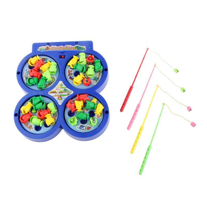 Jual Set Of Electric Rotating Magnetic Singing Fishing Board Game Kids ...