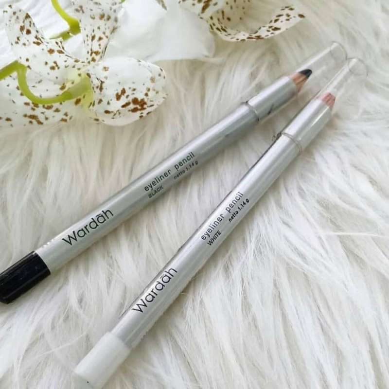 Jual Wardah Eyeliner Pencil Black White Eye Liner Pensil Hitam Putih di