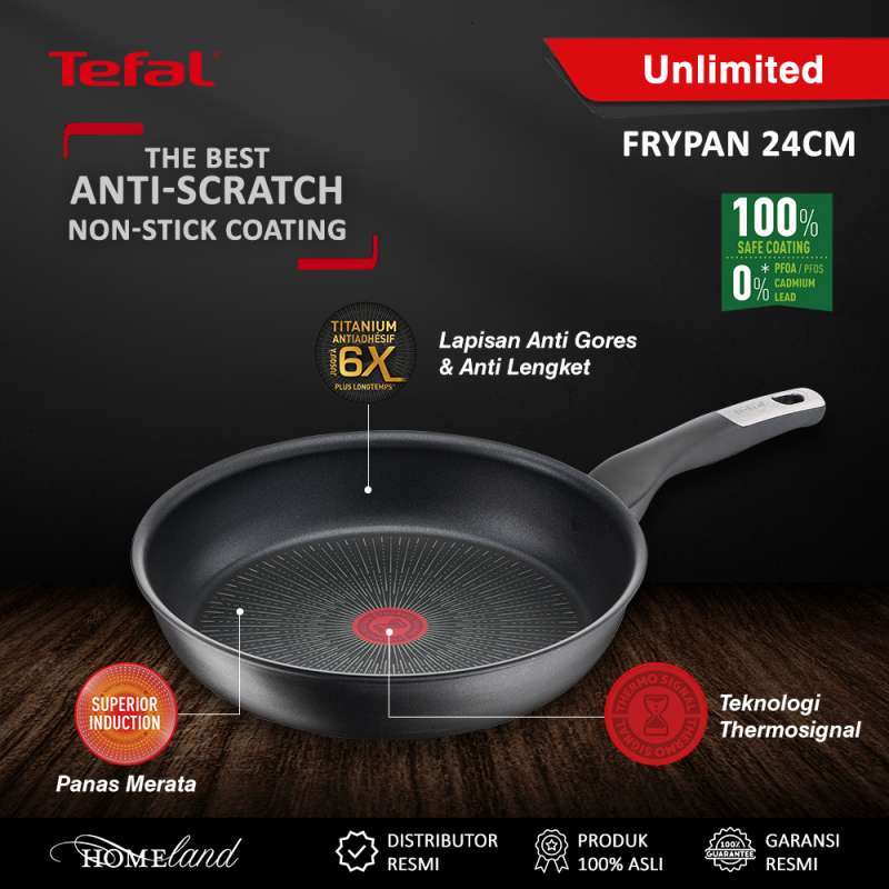 Promo Tefal Unlimited Premium Cookware / Wajan Anti Lengket Frypan