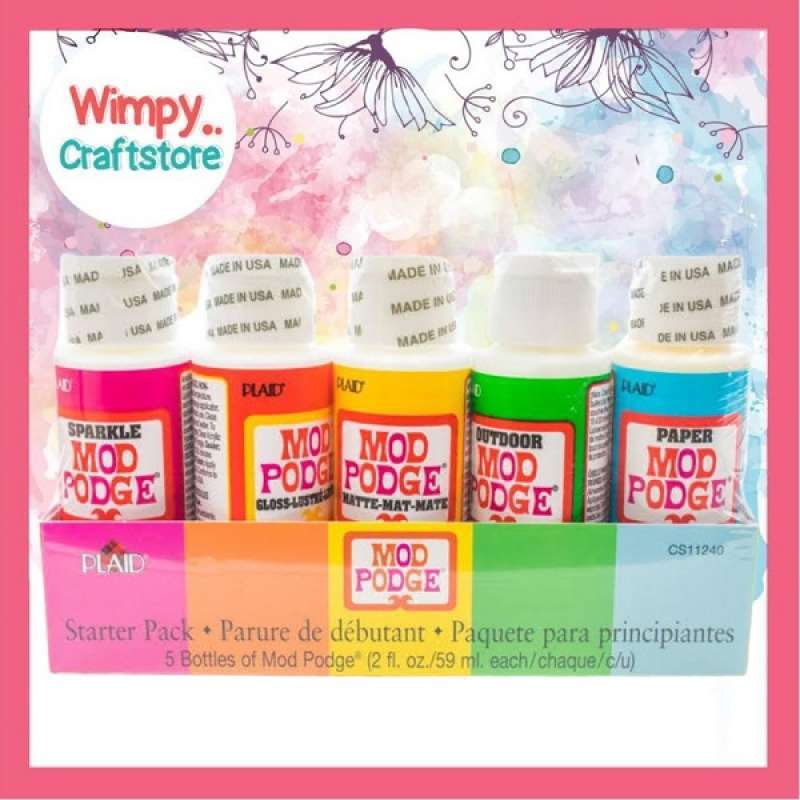 Jual Mod Podge Starter Pack Varnish Sealer Coat Decoupage Napkin di