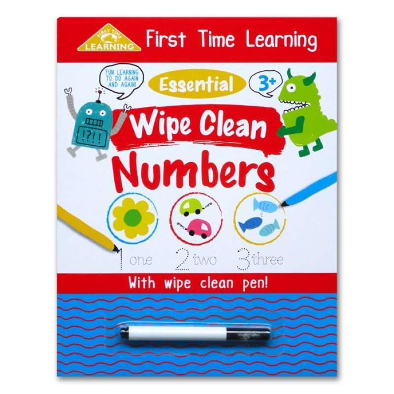 Promo Original First Time Learning Essential Wipe Clean NUMBERS with