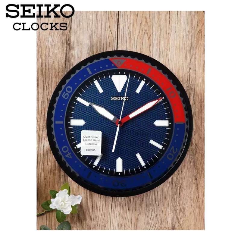 Promo SEIKO Diver Wall Clock Quiet Sweep Lumibrite Glow in the Dark