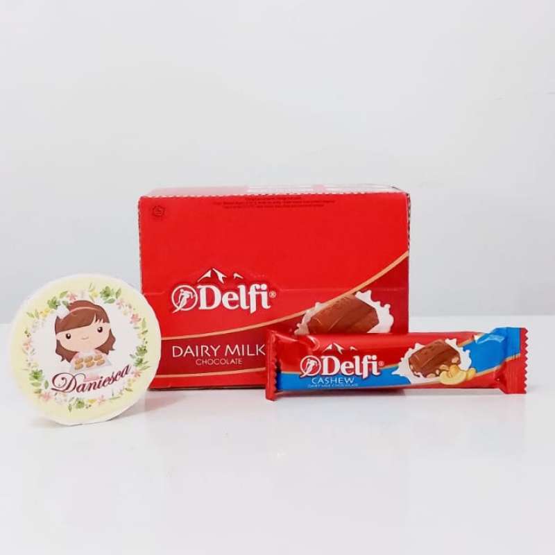 Jual 1 kotak 15 bungkus Delfi Dairy Milk 25gr Milk Chocolate, Almond