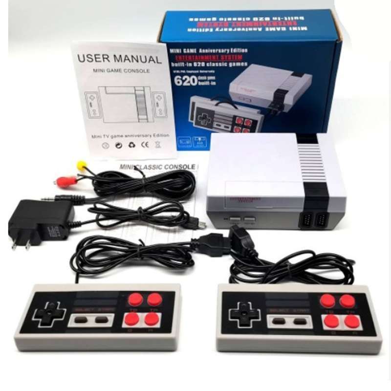 Jual nintendo nes clone 620 game retro mini game built in 620 classic