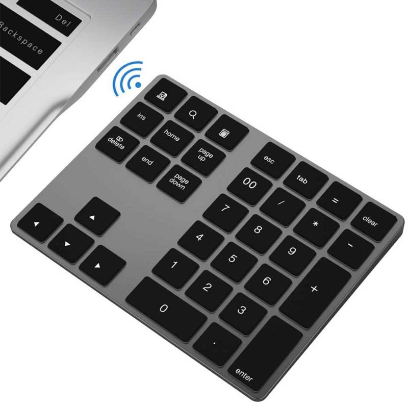 Jual IIT Wireless Numeric Keypad Mini Aluminum Number Keyboard For Window IOS Mac OS Android di