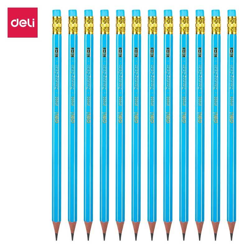 Jual Deli E37000 Graphite Pencil with eraser [12pcs/ box