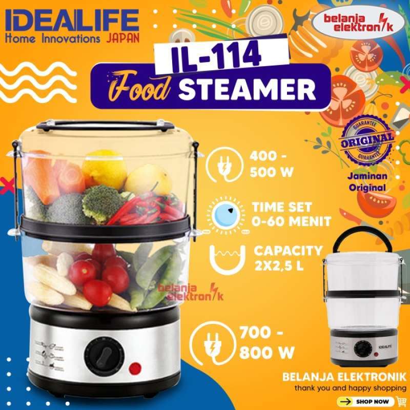 Promo Food Steamer Idealife Alat Pengukus Makanan Serbaguna Il114