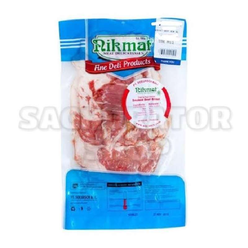 Jual Nikmat Olahan Daging Brisket Sapi Asap Nikmat Smoked Beef Brisket