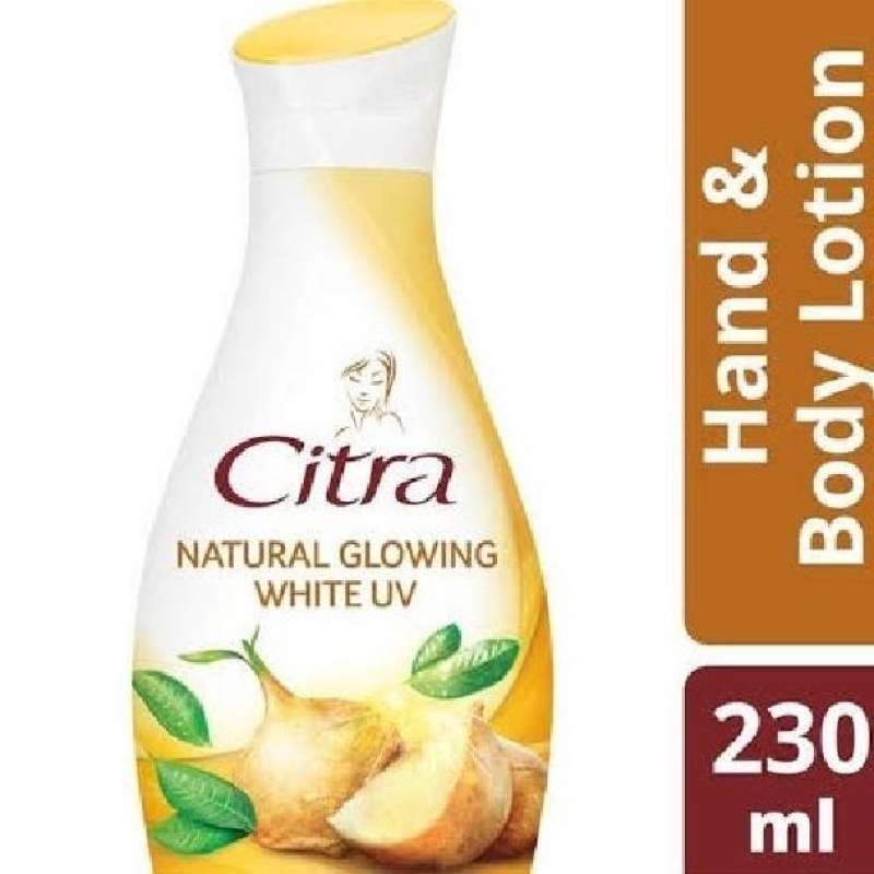 Jual Citra Hand Body Lotion Natural Glowing White UV 230ml bengkuang di
