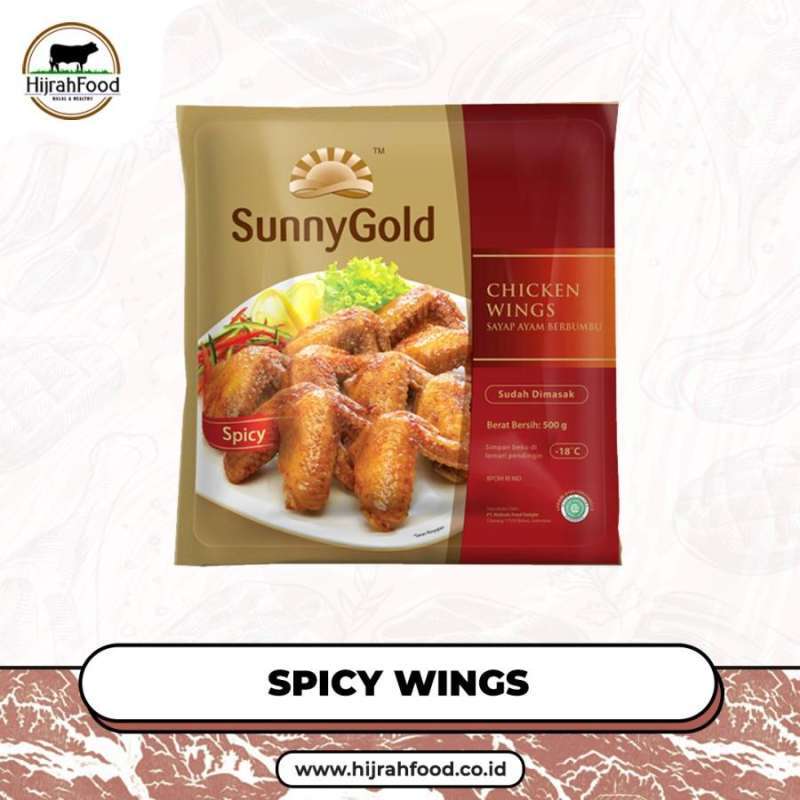 Jual Sunny Gold Spicy Wings / Chicken Wings / Sayap Ayam Berbumbu (500