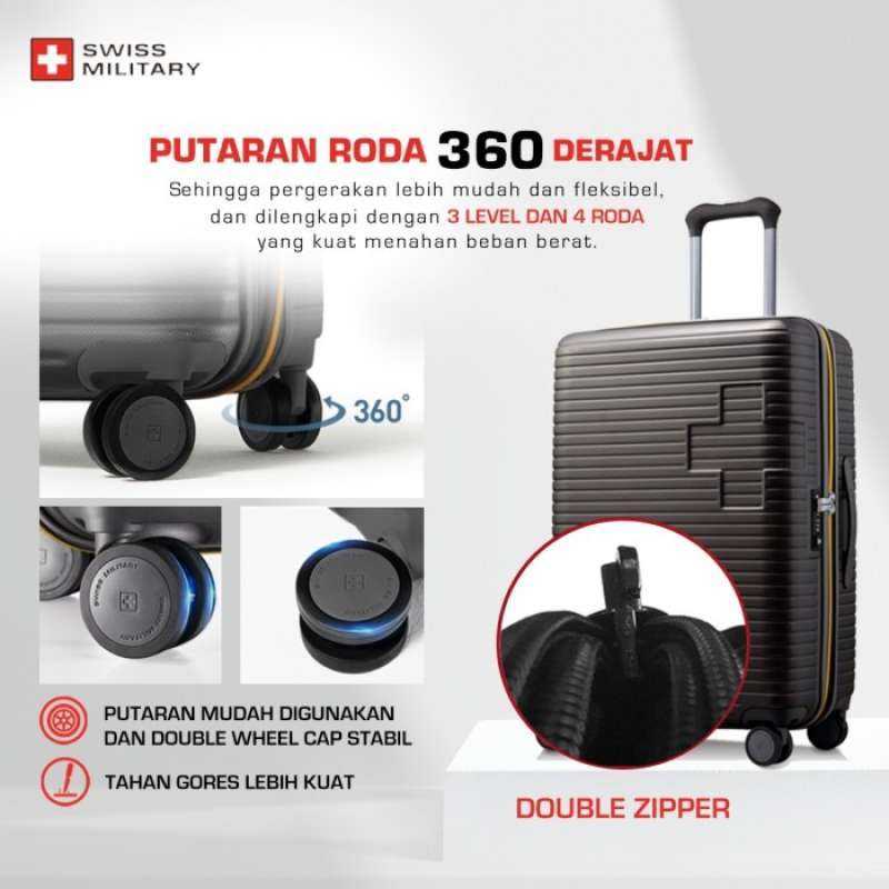 Promo Koper Swiss Military Style [26 & 21 Inch] - Wine 21 Diskon 12% Di ...