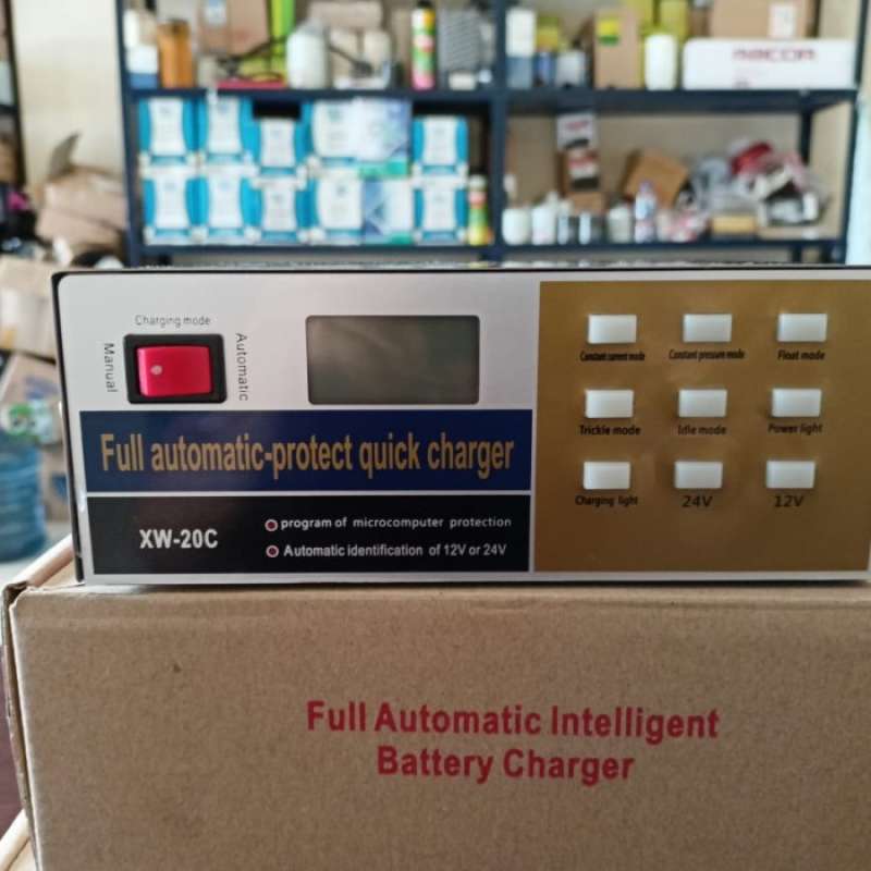 Jual CHARGER AKI BATERAI MOBIL GENSET OTOMATIS 12V/24V 100AH TAFFWARE