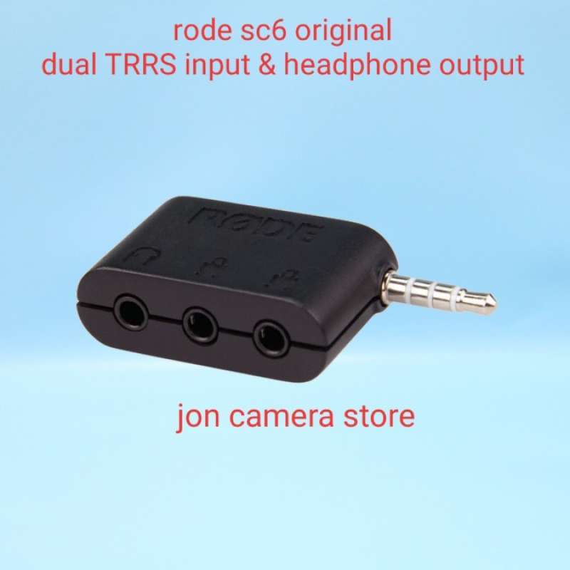 Promo Rode Sc6 Dual Mic Trrs Input & Headphone Output For Smartphone