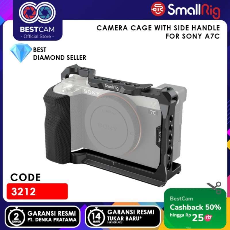 Promo Smallrig Camera Cage With Side Handle For Sony A7C 3212 Diskon 10