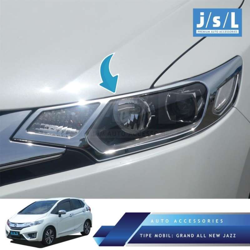 Jual Grand All New Jazz Garnish Lampu Depan Head Lamp Garnis Chrome di