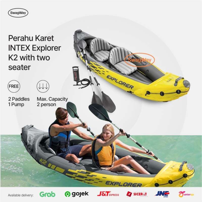 Jual Perahu Intex Kayak Explorer K2 Set With Paddles & Pump INTEX