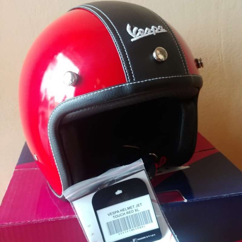 Jual Helm Vespa Original / Helm Vespa Original Red / Merah Glossy Size ...
