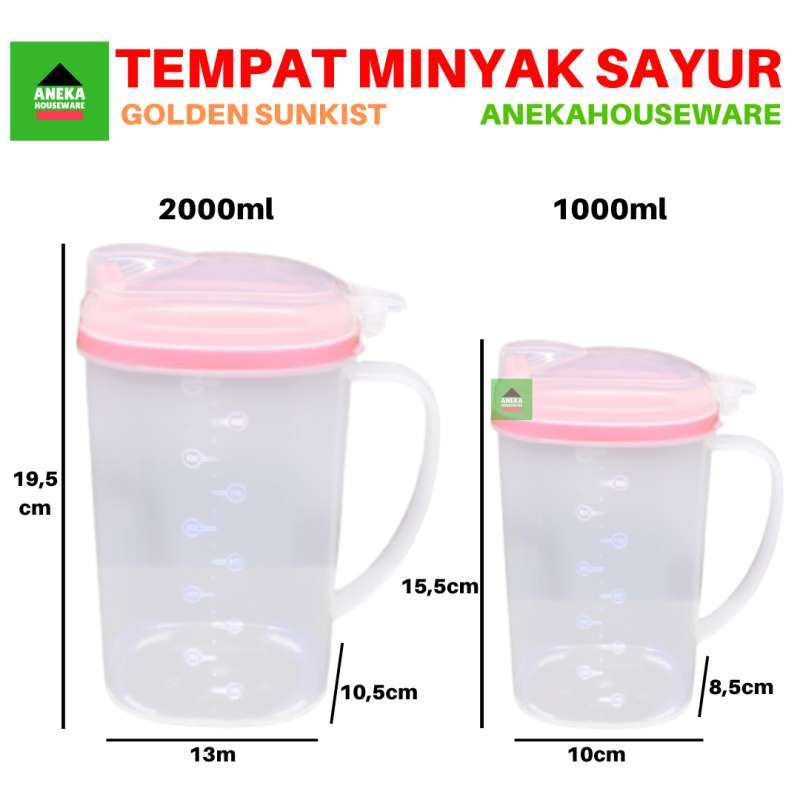 Jual Tempat Minyak Goreng Wadah Minyak Goreng 1 Ltr / 2 Ltr Golden