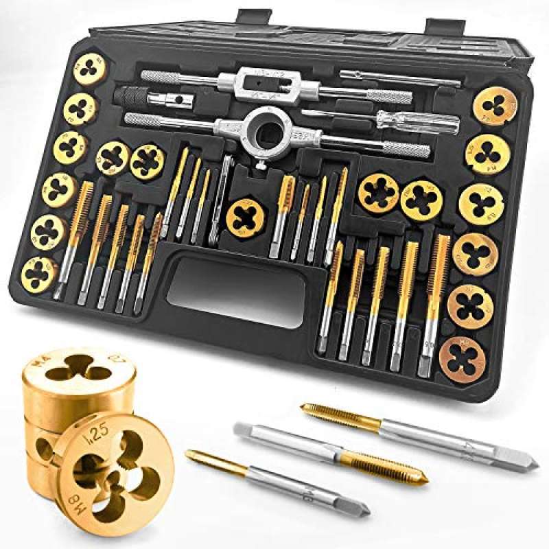 M14 X 1.5 Metric Tap And Die Set – HSS Machine Tap With GCr15 Alloy Steel Hex Die For Right-Hand Thread Cutting And Repair