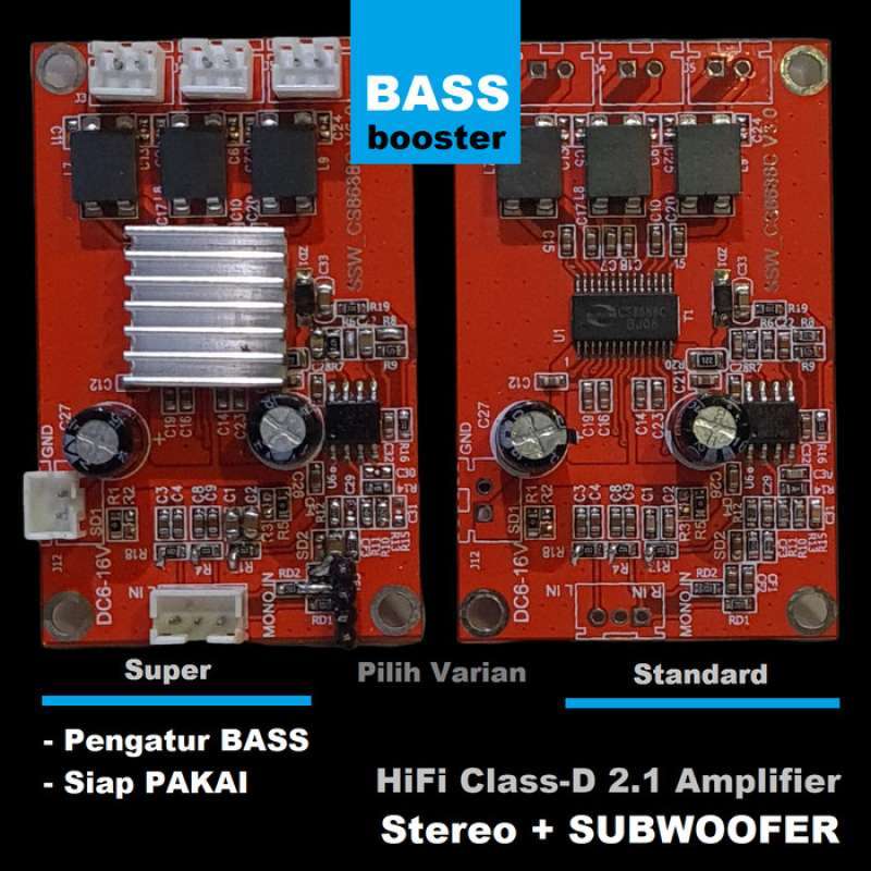 Jual HIFI SQ DIGITAL POWER AMPLIFIER MOBIL CLASS D 60W 2.1 STEREO
