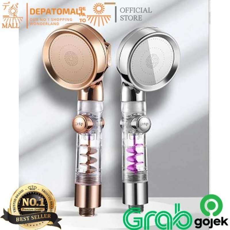 Promo New Innovation Spiral Turbine Head Shower Pressurized 3 Gear Mode