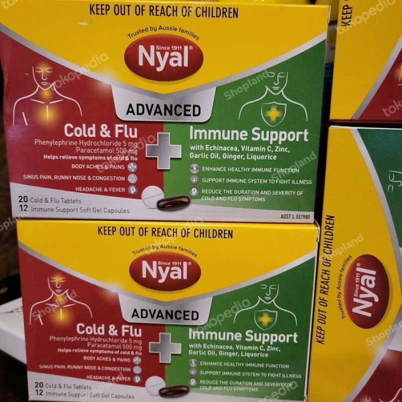 Promo Nyal Advanced cold & flu + immune support obat pilek Australia