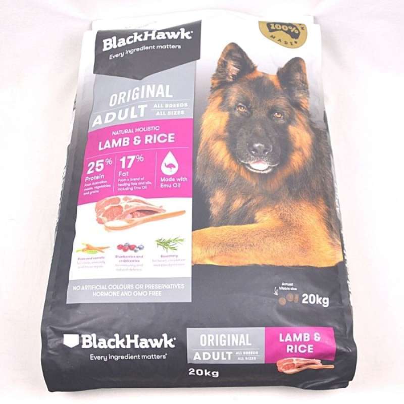 Promo BLACKHAWK Makanan Anjing Holistic Dog Lamb and Rice 20kg Diskon