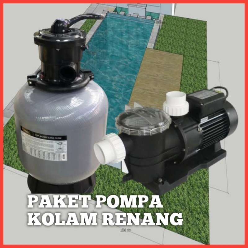 Jual Paket Mesin Alat pompa kolam Renag 3/4hp dan Tabung Sand fillter