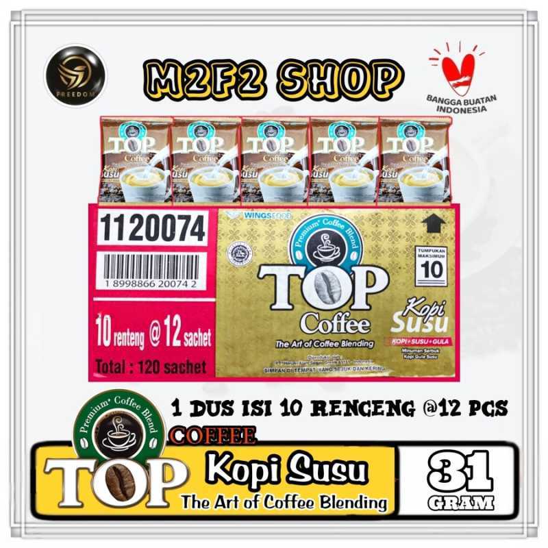 Promo Kopi Susu TOP Coffee Blend + Gula Sachet 31 gr (Kemasan Karton