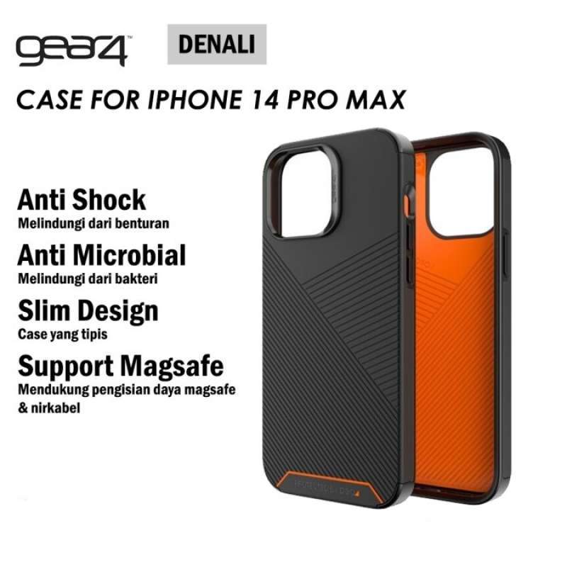 Jual Case iPhone 14 Pro Max GEAR4 Denali Black Magsafe Casing Slim
