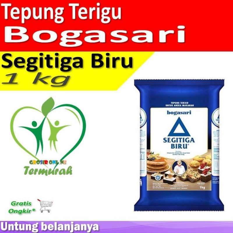 Jual Tepung terigu segitiga biru 1 kg/ Bogasari tepung terigu 1 kg ...