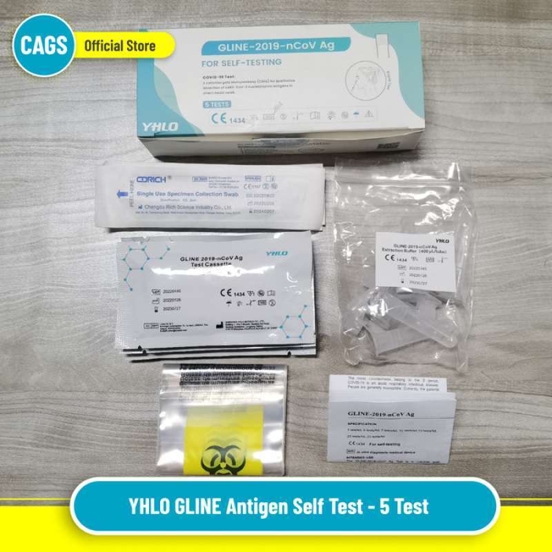 Promo YHLO GLINE Rapid Test Antigen SELF TEST (5 Test) Multivariasi