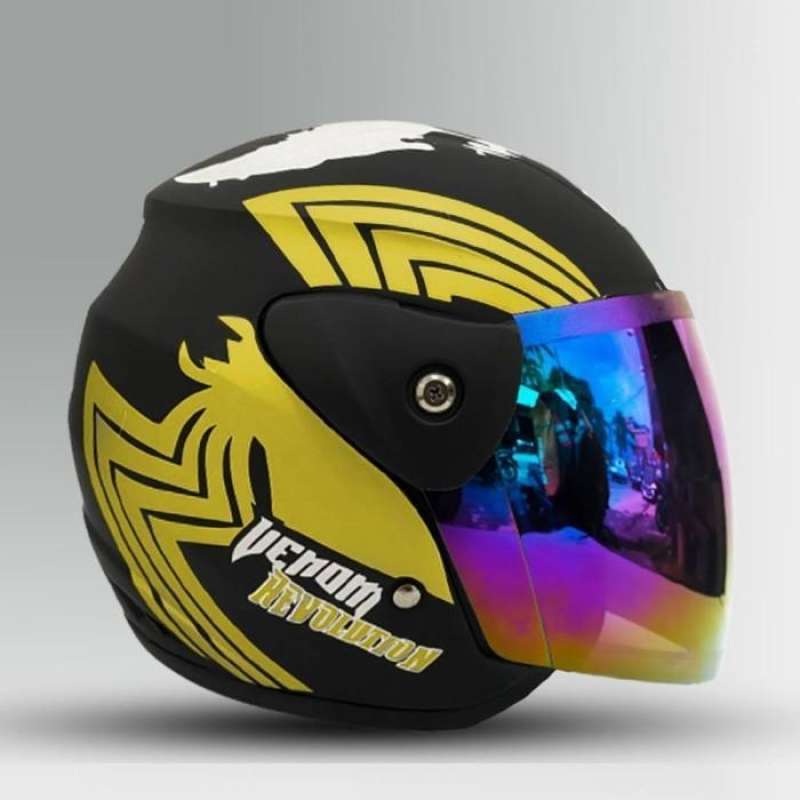 Jual Helm Half Face Dewasa Evolution Seperti GM Original Motif Venom