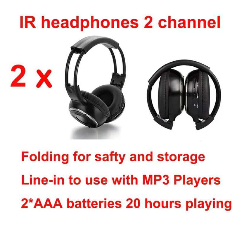 Jual Infrared Wireless Headphones Headset IR in Car roof dvd & TV
