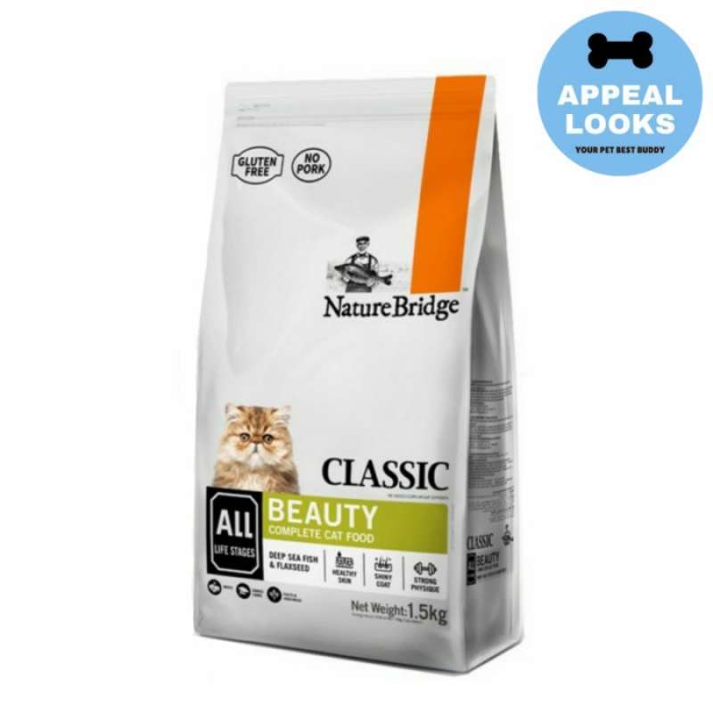 Promo Nature Bridge Beauty 1.5Kg Adult & Kitten Cat Food / Makanan