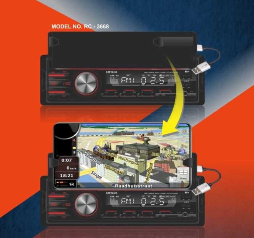 Jual Orca rc3668 mp3 player phone holder di Seller Transindo Car Audio