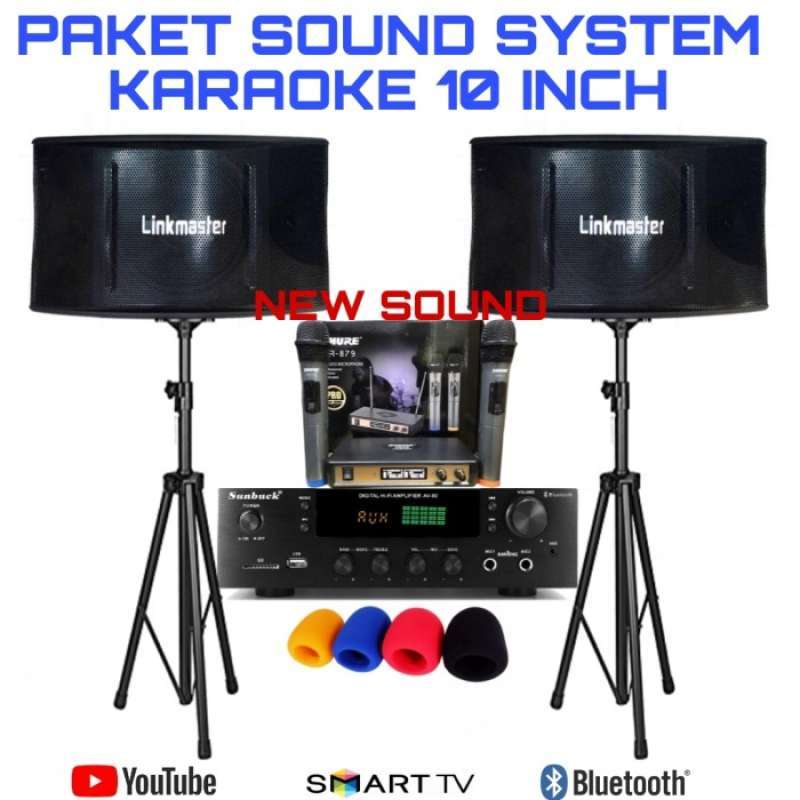 Jual Paket Karaoke rumah Link master 10 inch komplit sound system full