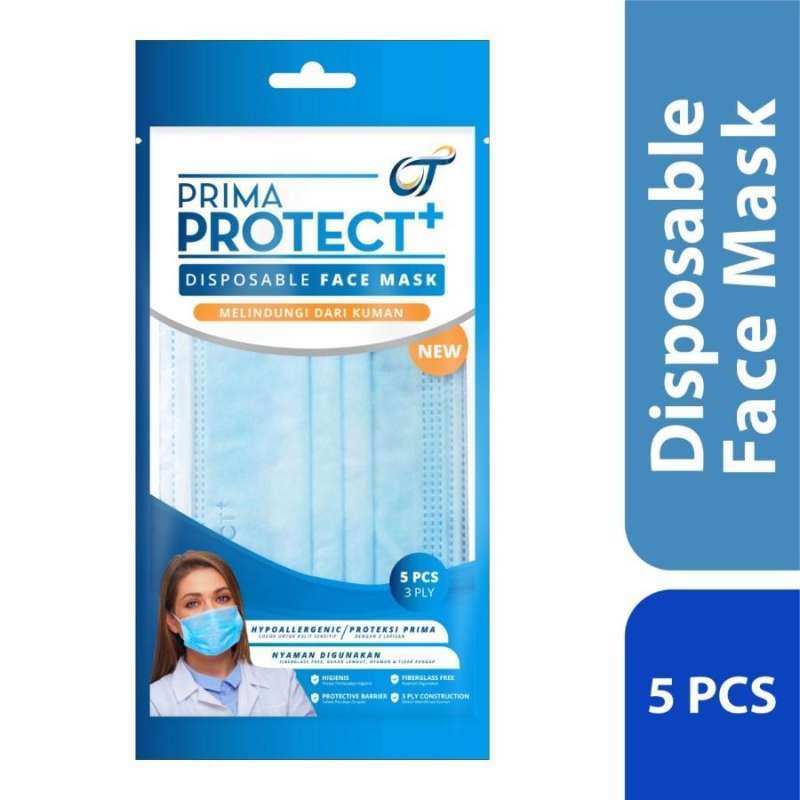 Jual Prima Protect+ Disposable Face Mask (1 Pack Isi 5 Pcs) di Seller