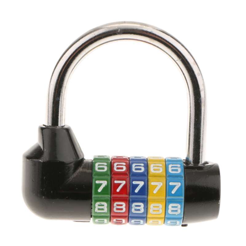 Promo Small Combination Number Code Padlock Lock Travel Bag 5 Dial