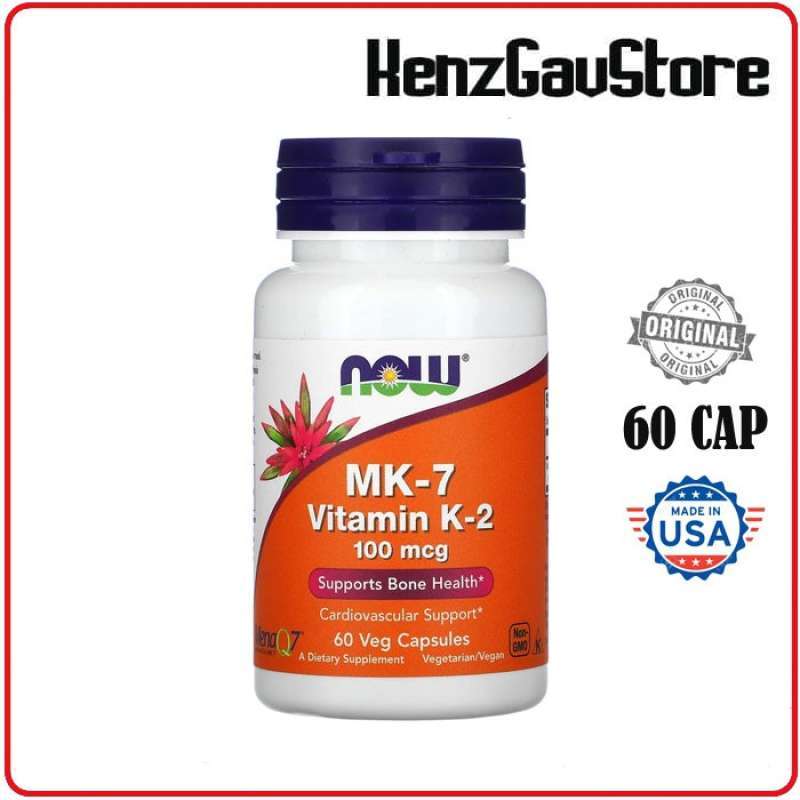 Promo Now Foods MK7 Vitamin K2 100 mcg 60 Veg Capsules Diskon 29 di