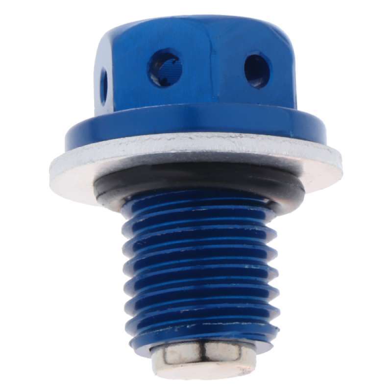 Jual Metal Car Oil Pan Drain Sump Filter Adsorb Plug Blue Bolt