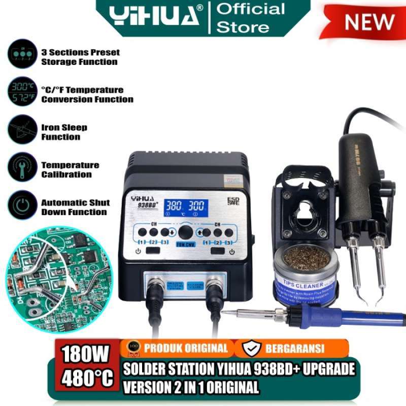 Jual Yihua 938bd+ Solder Station 2 In 1 Upgrade Version Soldering