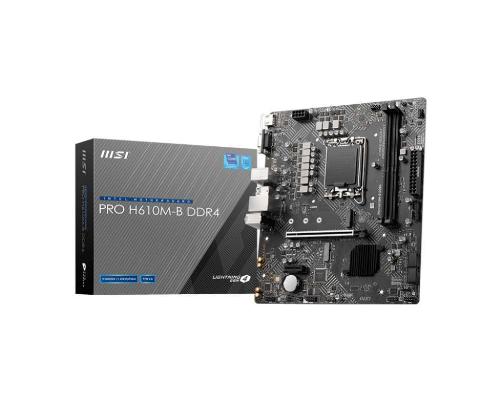 Jual Motherboard MSI H610M BOMBER DDR4 mATX LGA1700 HDMI DP H610M