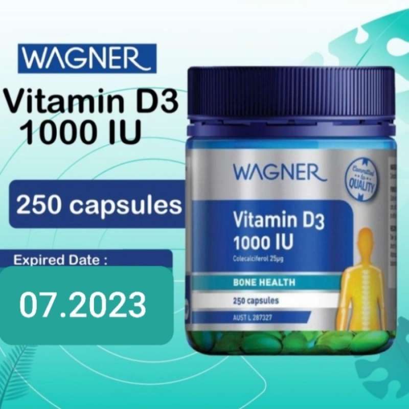 Jual Wagner Vitamin D3 1000iu Bone Health 250 Capsules Vitamin D3 1000