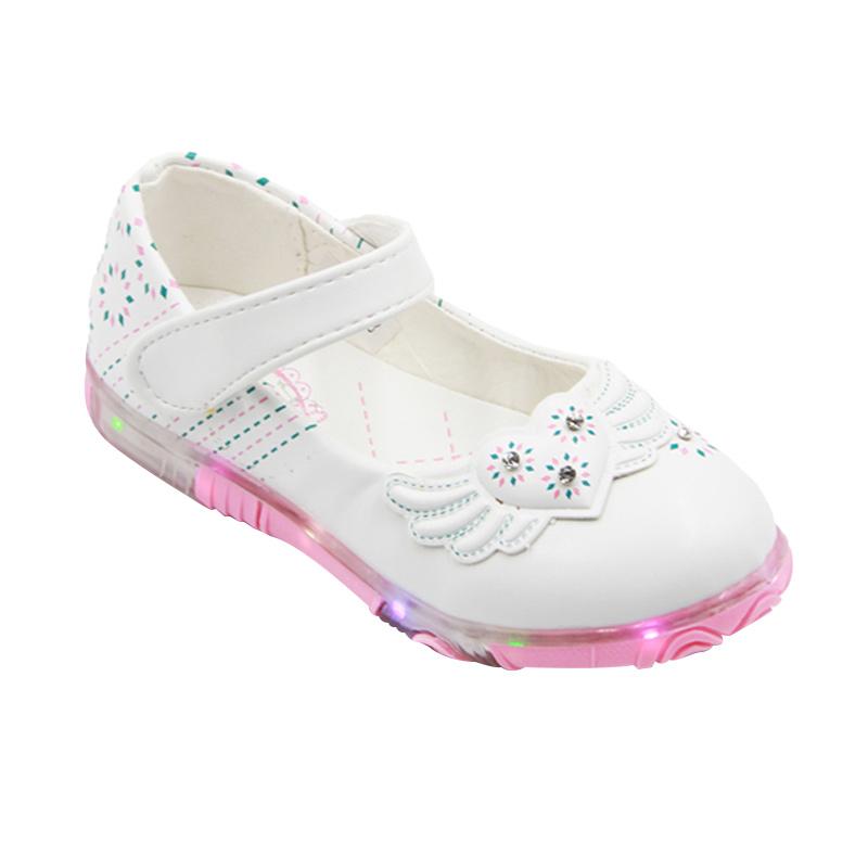 Jual Dea 1609-358 Lampu Sepatu Anak Perempuan - White 
