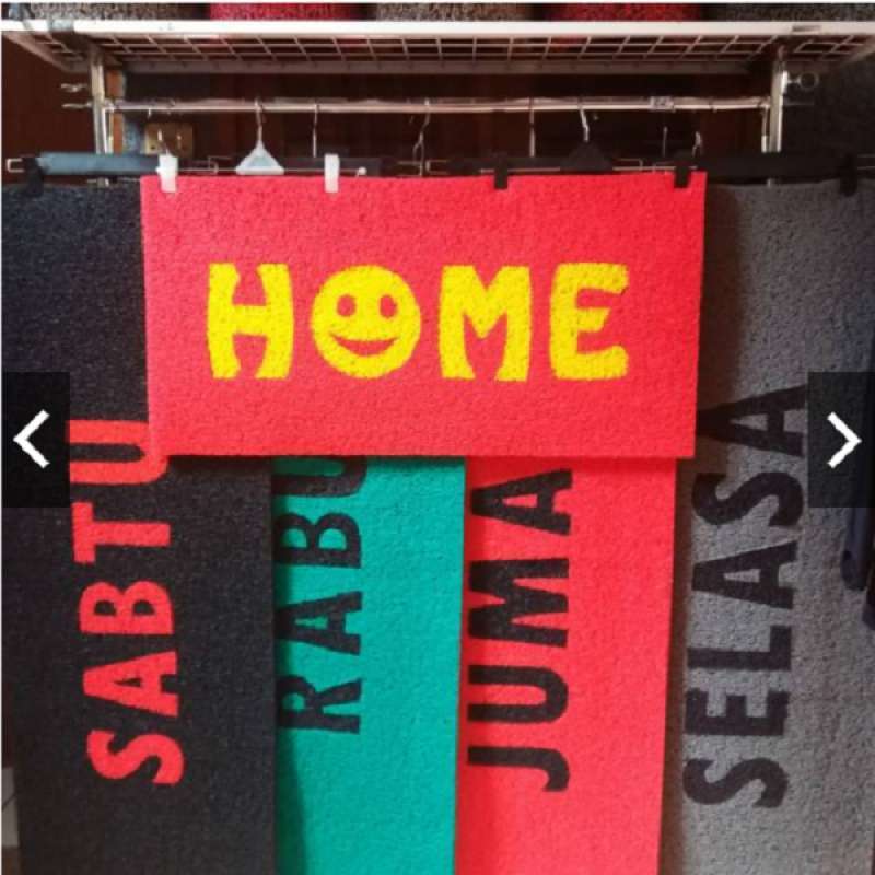 Jual Keset lantai anti selip Custom Tulisan dan Ukuran Hitam 60 X 120