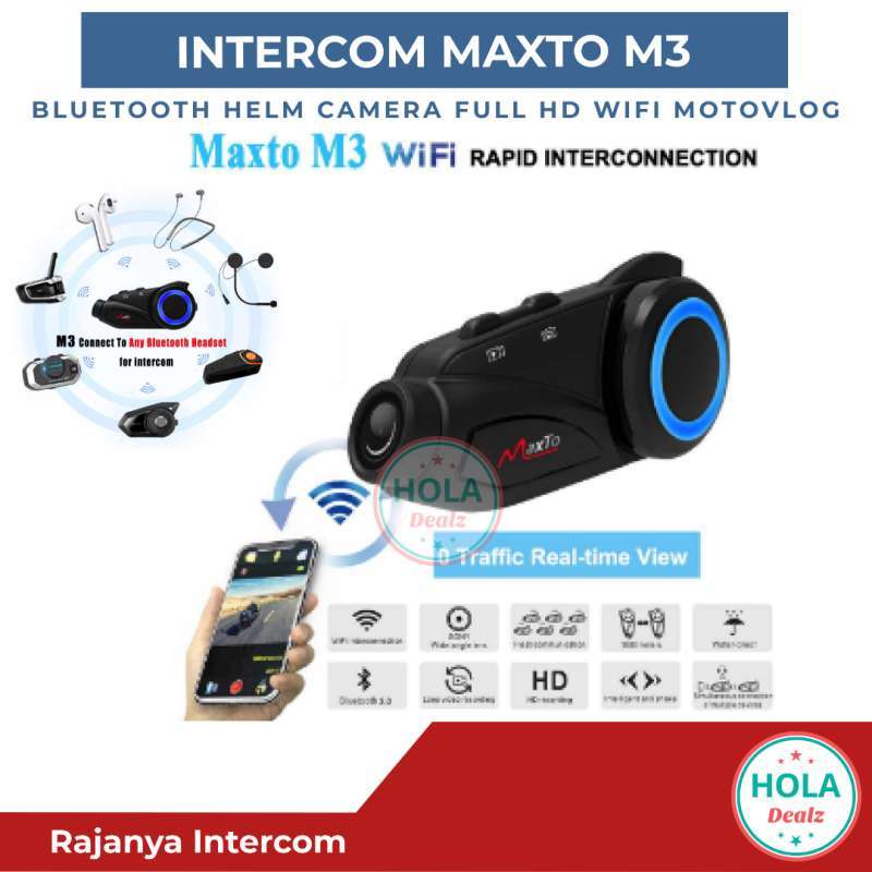 MAXTO M3 Motorcycle Helmet Bluetooth Headset Intercom 1000m WiFi 1080P Lens Video Recorder Waterproof 6 Riders - 201355758 - View #3